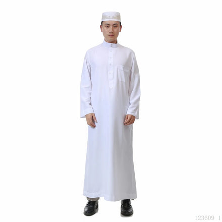 123600 Manufacturer Islamic Solid Color Men's Clothing Dubai Saudi Style Thobe