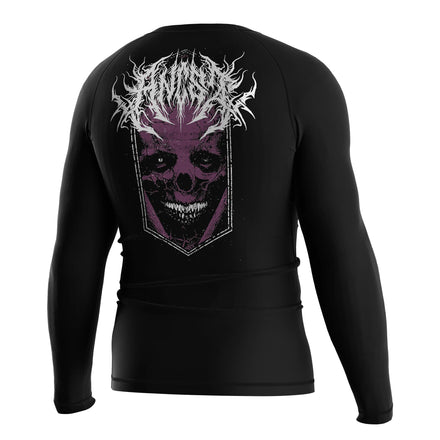 Men's Pro No Gi Rashguard Long Sleeve Silicone Gripper Anti-Odor Mesh Inserts for Long Training Sessions