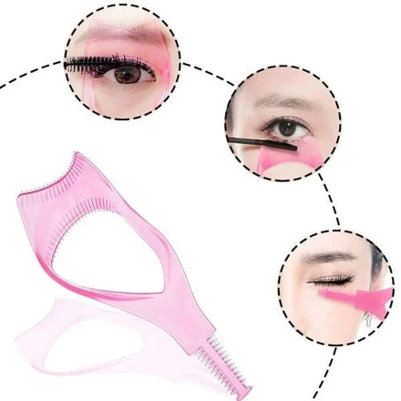 Plastic Eyelashes Tools 3 in 1 Mascara Applicator Eyelash Guide Helper with Eyelash Comb
