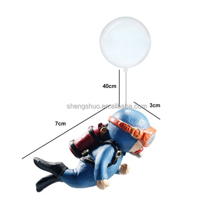 1Pcs Miniature Diver Figure Landscape Aquarium Decoration Accessories Cute Float Figurine Toy Fish Tank Ornament