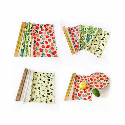 Natural Bees Wax Food Wraps Roll Beeswax Wrap Strawberry