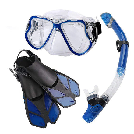 Factory Supply Comfortable Diving Set Mask Snorkel Fins Diving Swimming and Snorkeling Equipment Set