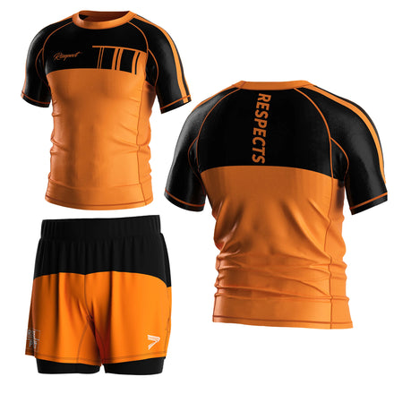 Custom Nogi Jiu Jitsu MMA Rash Guard Quick Dry Compression Shirts for Men Sublimated Short Sleeve Fitness Clothing