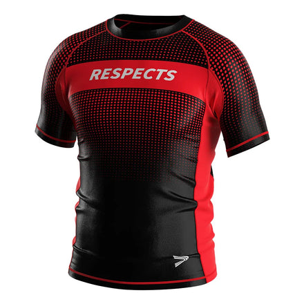 Professional Men's Grappling Rashguard Short Sleeve Anti Slip Sweat Wicking Snag Fit for Training