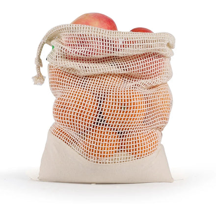Hot Sale Women Reusable Cotton Splice Mesh Net Shopping Tote Bag