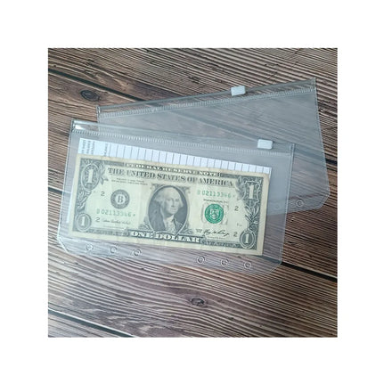A5 A6 A7 Flexible Durable Frosted Clear Plastic PVC Money Binder Pocket Customized Zipper Organizer Sleeve Cash Budget Envelope