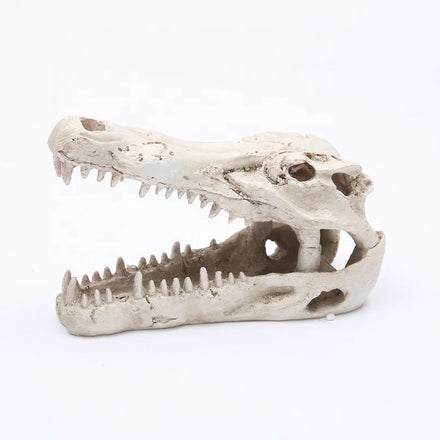 Fish tank Aquarium Landscaping Decorative Ornaments Landscaping crocodile Resin Skull Reptiles Hides Aquarium Decoration