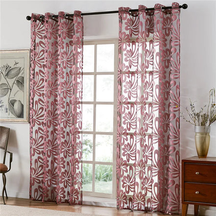 XinLan Free Sample Jacquard Sheer Curtain Design Cheap Price Living Room Bedroom 100% Polyester Curtain
