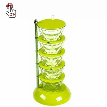 Layers Spice Rack Shelf Spice Organizer Plastic Rack Wall Mount Kitchen Corner Spice Holder Rack Hanging Storage Organizer