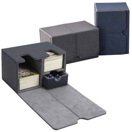 Leather Customized Logo KXM Brand Model DECK BOX 06 Magnetic Closure Card Deck Box for /Yugioh/TCG Trading Card Storage