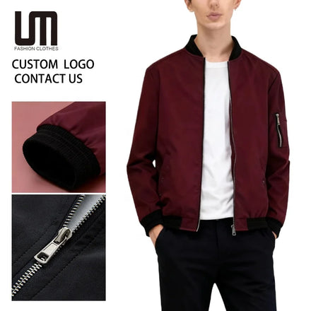 Custom Logo Wholesale Men Casual Autumn Winter Hip Hop Slim Fit Streetwear Plus Size 5XL Baseball Coats Bomber Jacket