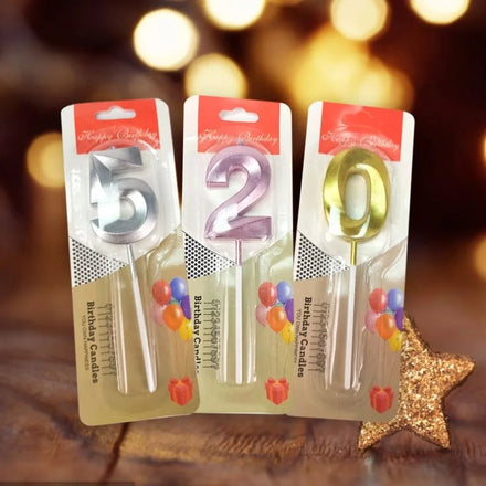 Wholesale Number Candles 0-9 Wax Cake Candle for Party Decoration Supplies Gift Set