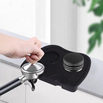 Custom Logo Food Grade Espresso Accessories Classic Black Color Waterproof Coffee Clear Silicone Tamper Mat