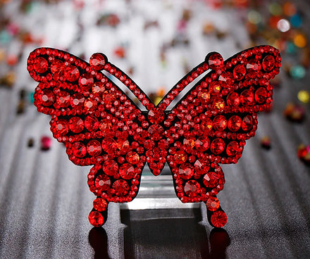 HX-176 Cute Shining Butterfly Rhinestone Crystal Bridal Hair Pin Hair Clips Headwear Accessories for Women Girls
