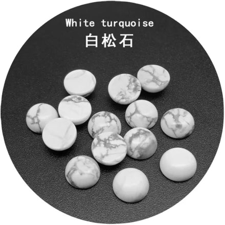 4\6\8\10\12MM Gemstone Cabochons Natural Synthetic Stone Beads Howlite Cabochons for Earring Necklace Bracelet