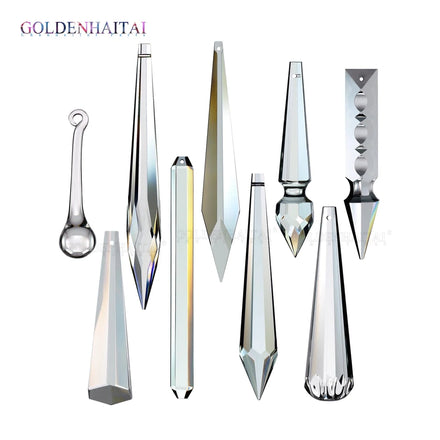 Icicle Drop K9 Crystal Chandelier Prism Ornament Pendant Sun Catcher Rainbow Maker for Window Decoration Christmas GOLDENHAITAI