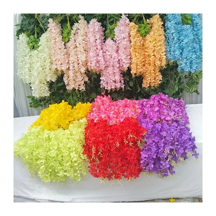 Long Bean Curd Artificial Silk Wisteria Flowers Dekoration