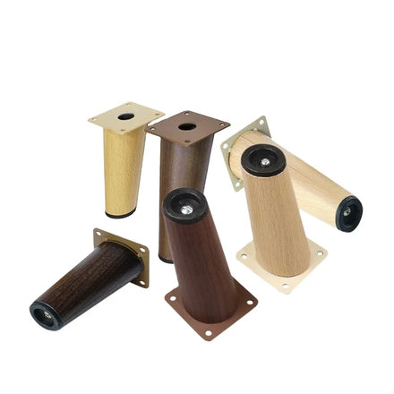 Toco Furniture Golden Oblique Table SGrain Legs Furniture Parts Decorative Wood Grain Sofa Leg Brown Sofa Legs Round Tube