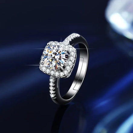 Wedding Jewelry White Gold Plating S925 Sterling Silver Earring Necklace Ring D Color 0.5CT 1CT Moissanite Necklace Ring Earring