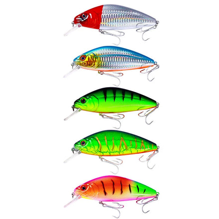 WEIHE 15g/9.5cm 32g/12cm 5Colors Artificial Hard Minnow Fishing Lure Sinking Bait for Long Casting