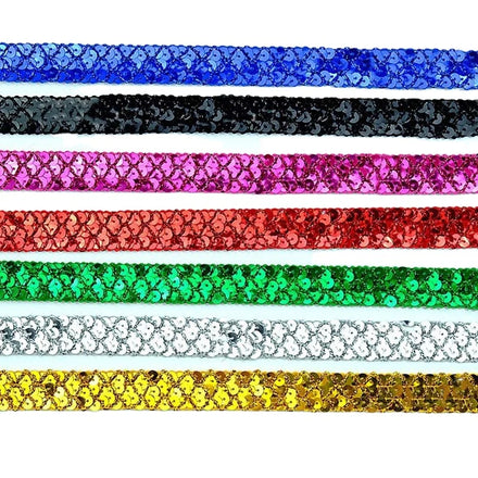 2cm Clothes Upholstery Sewing Textile Webbing Lace Polyester Knitted Sequined Trimming Lace Ribbon Non Stretchy Trims Decoration