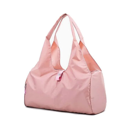 Nylon 25L Womens Sports Travel Duffel Bag Tote Yoga Gym Bag Pink Weekend Carrier
