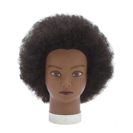 Wholesale Human Hair Mannequin Head Hairdresser Training Head Manikin Cosmetology Doll Head 14inches Wigs for Black Women Human