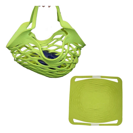 Square Style Felt Die Cut Folding Wine Basket Bottles Wine Carriers Bag Travel Shopping Storage Bag