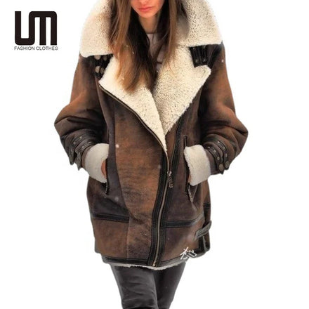 OEM Service Winter New Trends Women Warm Overcoat Elegant Jackets Trench Woolen Plus Size Coat