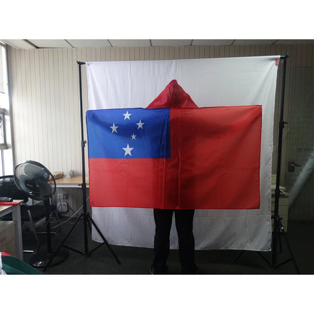 3x5ft Football Match Custom Logo Cheering Fan Cape Body Flag Samoa National Flag Cloak