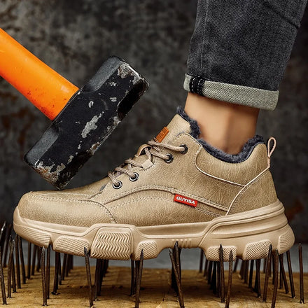 GUYISA Factory Direct OEM Winter Warm Work Shoes Construction Site Steel Toe Safety Shoes for All Seasons