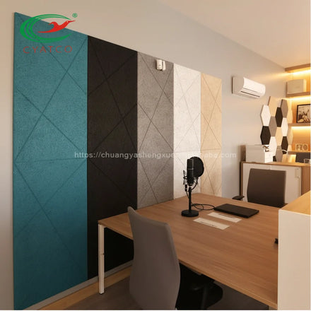 DIY Self Decorative Panel 100% Polyester Fiber Music Studio Equipment Home Cinema Soundproof Panel Noise Cancelling Wall Panels
