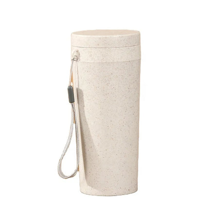300ml Eco-friendly Portable Thermos Cup Biodegradable Thermos Coffee Cup Wheat Straw Thermos Cup