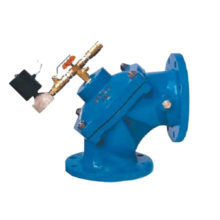 High Quality Shanghai Manufacture 0.6~100bar Flange-DN15 100S Hydraulic Control Y Type Angle Mud Valve