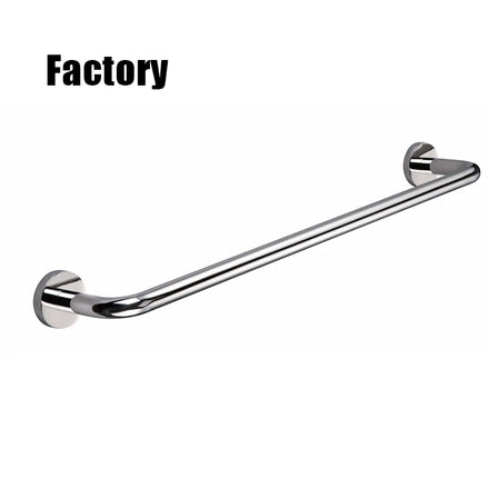 Stainless Steel 304 Wall-Mounted Single Towel Rack Modern Design 3-Year Warranty Custom Logo for Bathroom Home Hotel Spa Club