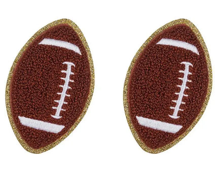 Iron on Chenille Football Rugby Football Patches Chenille Letters Patch