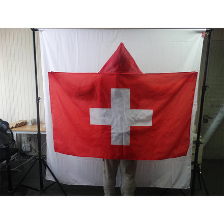 3x5ft Football Match Custom Logo Cheering Fan Cape Body Flag Swiss Federal States National Flag Cloak