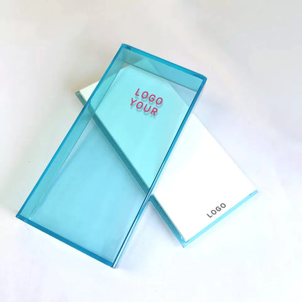 Wholesale Oem Logo Custom Lash Tray Pallet in Different Shape Acrylic Lash Tile With Cover Iridescent