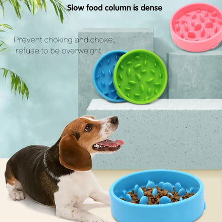 High-quality Hot Plastic Household Anti-spill Pet Fun Slow Food Feeding Cats and Dogs Anti-slip Lick Feeding Food Water Bowl