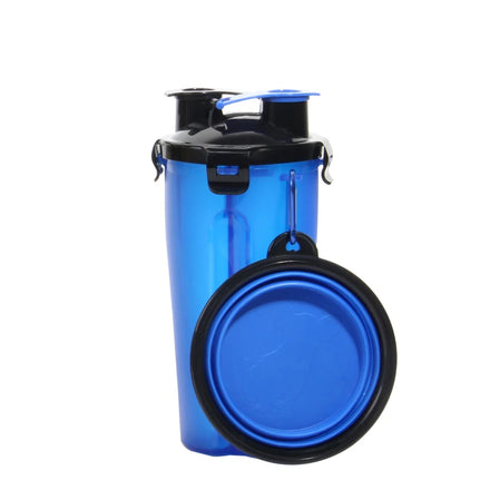 Custom Wholesale Travel Outdoor Portable Plastic Pet Dog Drinking Water Bottle With Collapsible Dog Bowl Bottle
