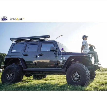 2*2.5M Semi-automatic Aluminum case Suv Car Roof Side Awning 4x4 4wd Awning
