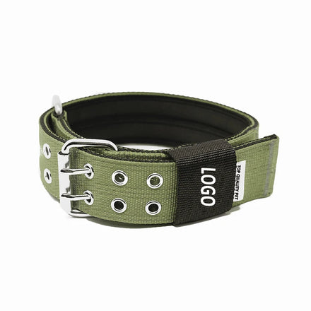 Manufacturer Direct Sale Luxury 5 cm Modern Sporting Dog Collar Nylon Durable Double Pin Buckle Solid Pattern Ribbons