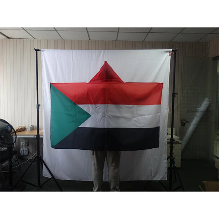 3x5ft Football Match Custom Logo Cheering Fan Cape Body Flag Sudan National Flag Cloak