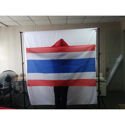3x5ft Football Match Custom Logo Cheering Fan Cape Body Flag Thailand National Flag Cloak