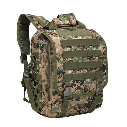 New 14-Inch Laptop Camouflage Unisex Sling Bag Waterproof Tablet Backpack Zipper Arcuate Shoulder Strap Oxford Polyester
