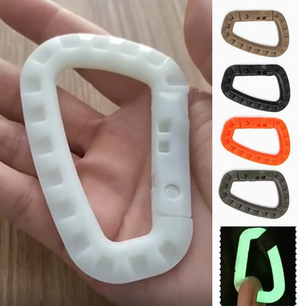 Outdoor Mountaineering Backpack Buckle Tactical Plastic Carabiner Hook Clip Keychain