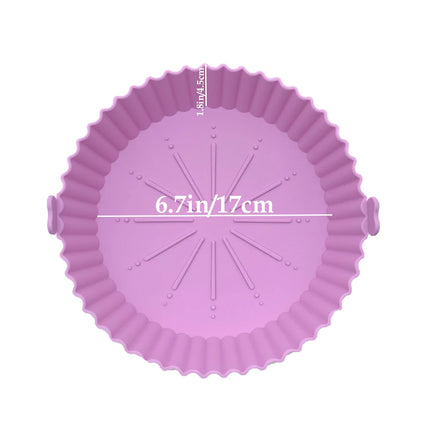 Round Air Fryer Silicone Pan Air Fryer Silicone Pots for Air Fryer