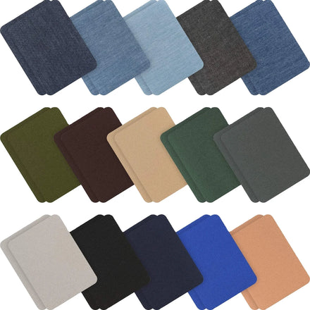 30 Pieces Blank Iron on PatchesDenim Jean Repair Patches for Clothing Repair Fabric