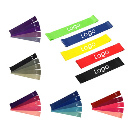 Wholesale Custom Print Hip Latex Loop Elastic Pilates Exercise Gym Yoga Fitness Workout Stretch Bands 5 Set Resistance Bands