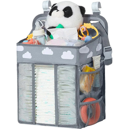 Wholesale Fashion Multifunctional Baby Diaper Caddy Organizer Washable Fabric Storage Bag with Custom Logo Square Folding Design